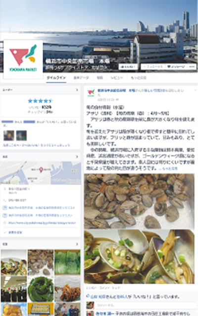 横浜市場、ＦＢ（フェイスブック）ページ開設