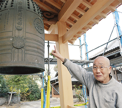最勝寺（二ツ橋町） 7年ぶり「除夜の鐘」へ 鐘楼堂の再建工事進む