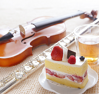 ケーキとお茶と音楽と