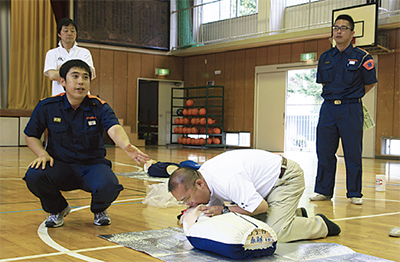 寿東部青指が救急救命講習