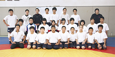 共進中柔道部と練習