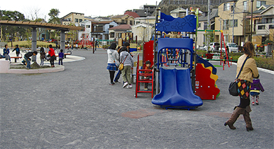 大岡高跡地に公園