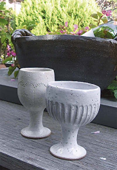 陶器のワインカップ作り