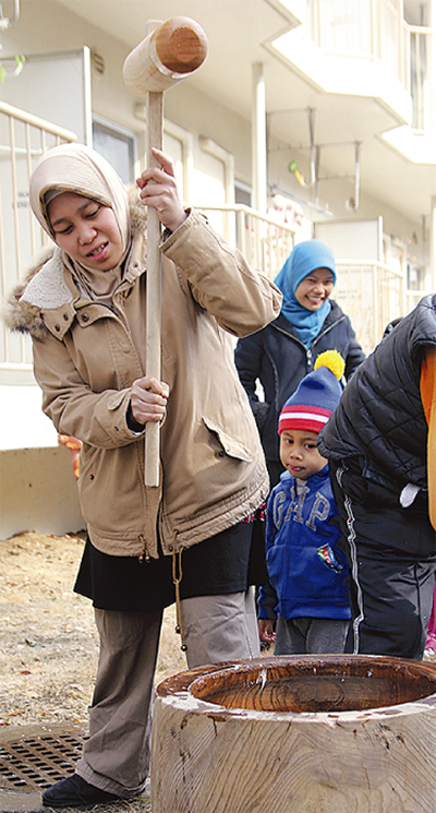 国大留学生ともちつき大会