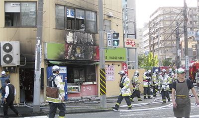 浦舟の弁当店で火災