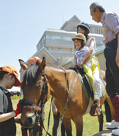 笑顔満開の乗馬体験