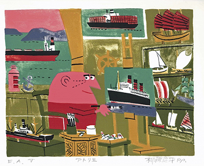 柳原良平リトグラフ船83/100