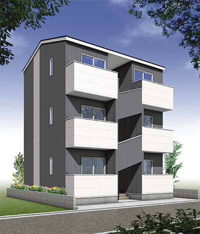 ８月27日 土 28日 日 賃貸アパート完成見学会 ３階建てアパート新商品誕生 デコロが提案 敷地25坪からの賃貸経営 ２３１０万円から可 デコログループ 高津区 タウンニュース