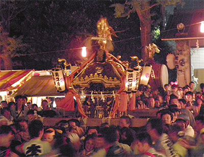 溝口神社で例大祭