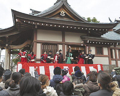 神明神社で節分祭