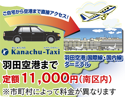 羽田空港まで 定額１万１０００円