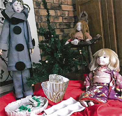 人形と陶器の展示