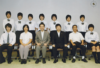 大木市長を訪問した大和南高の選手たち