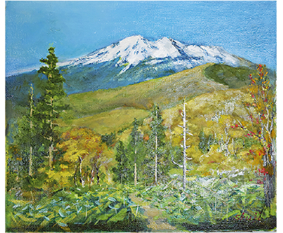 油絵（狩場坂峠） 油絵作品(峠)