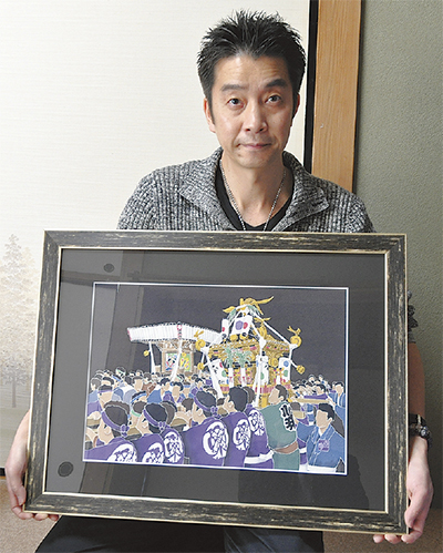 立野台在住佐波古直明さん 「地元座間で」14年ぶり個展 手描友禅作品80