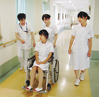 車椅子の使い方も体験