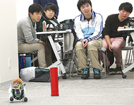 ロボットが熱戦
