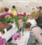 彩り豊かな花を展示