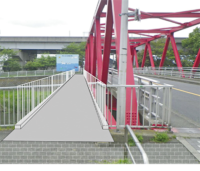 歩行者専用橋を新設