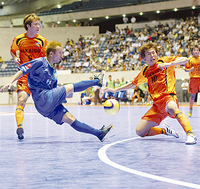 No11.曽根田盛将はこの日2ゴールの活躍。 ホーム開幕戦でもアグレッシブなプレーに期待 （写真提供ベルマーレ）