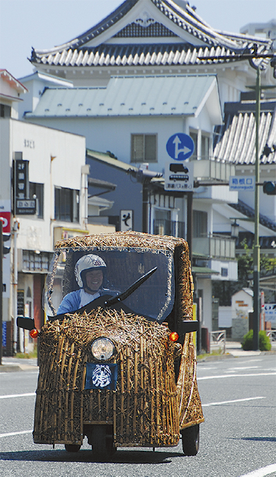 竹製自動車で箱根越え