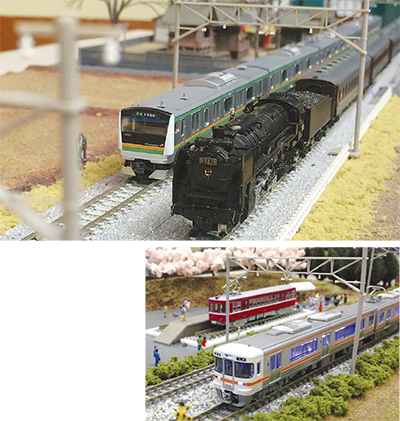 鉄道模型を展示