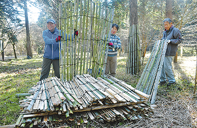 竹フェンス100基増設