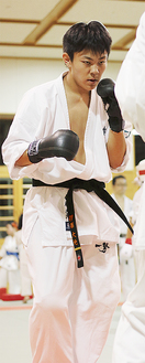 稽古中の伊藤選手（9月2日）