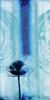 この青色は澤岡さんのテーマカラー。作品は世界中で高い評価を受けている。