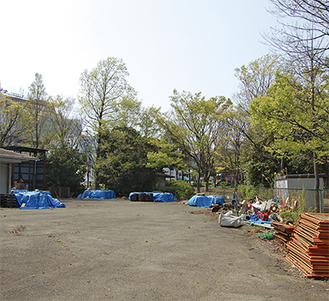 建設予定地の荏田富士塚公園