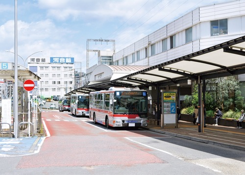 ブルーラインの延伸起点となるあざみ野駅