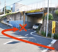 恩田陸橋付近で交通規制