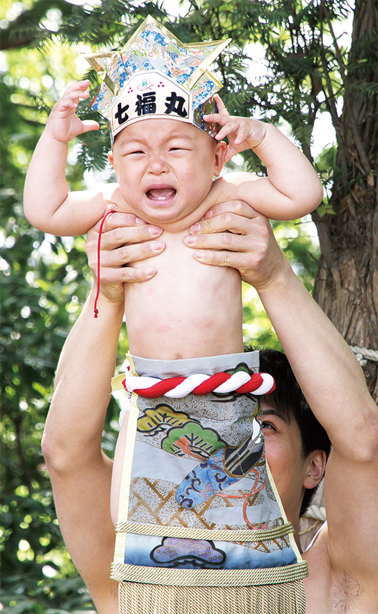 元気よく泣く和樹君