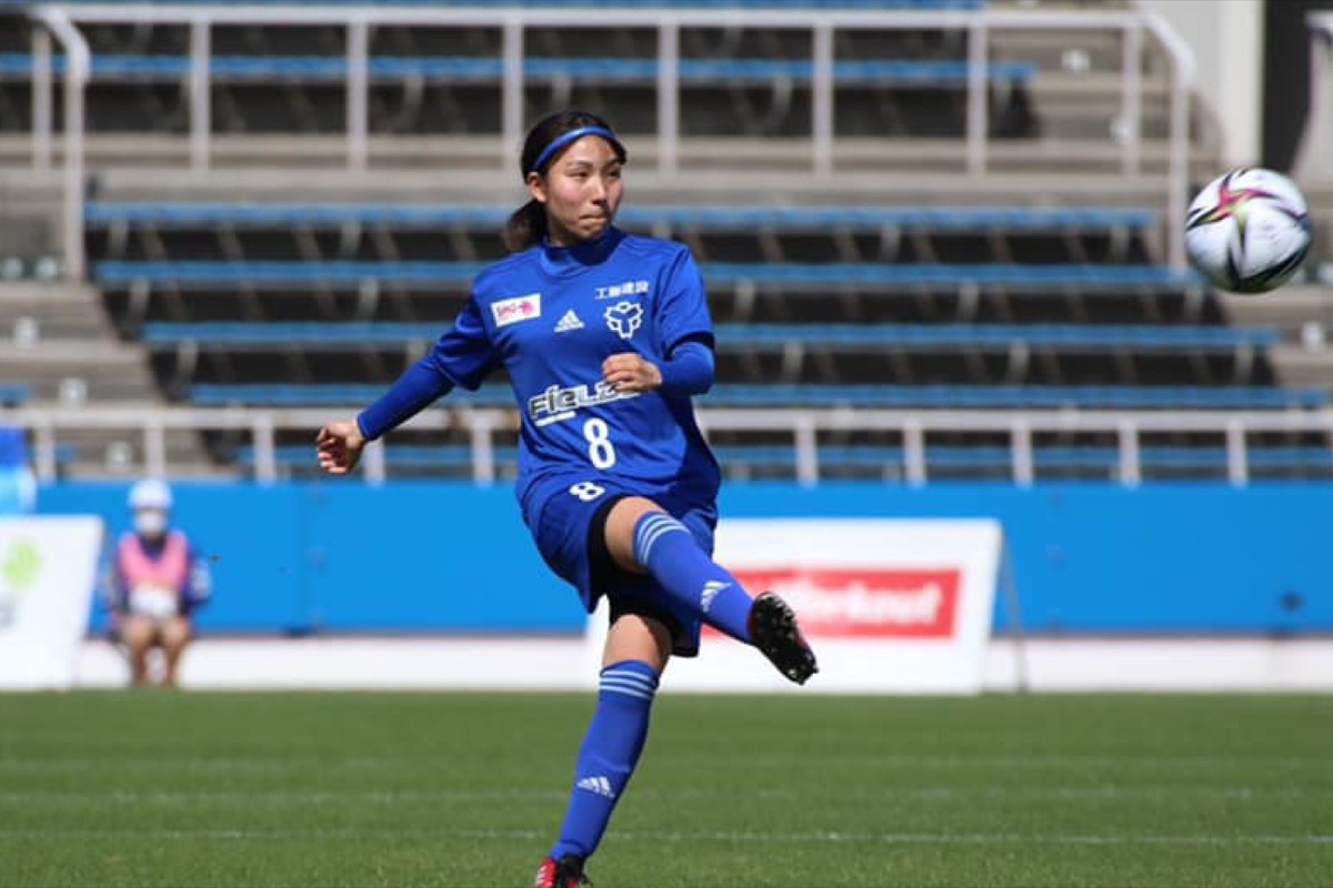 得点を決めた渡邊真衣選手＝提供