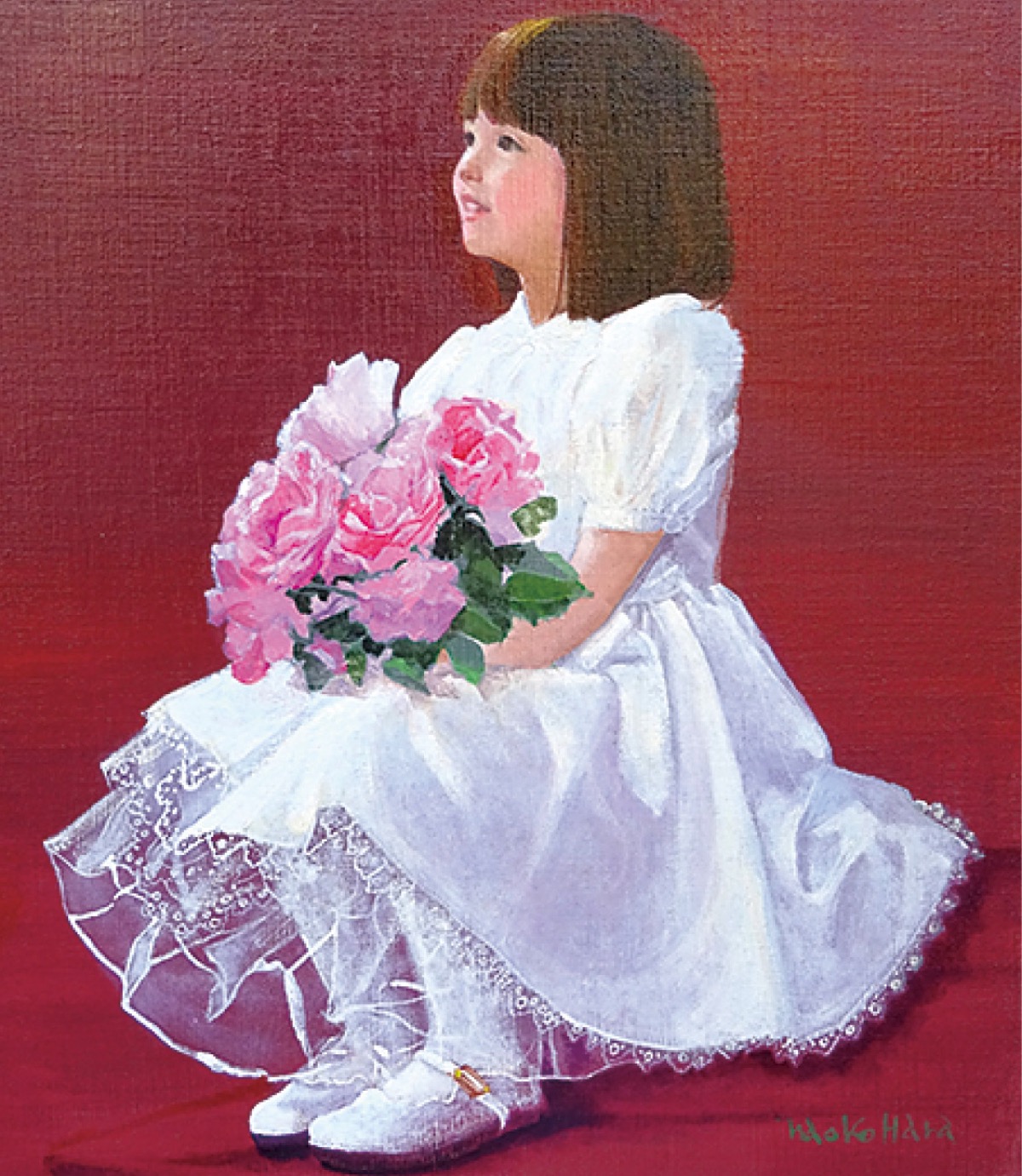 絵画　油彩画　少女　原尚子　「幼ごころ」 絵画 油彩画 少女 原尚子 「幼ごころ」 原尚子 | 日本橋Art.jp | 現代