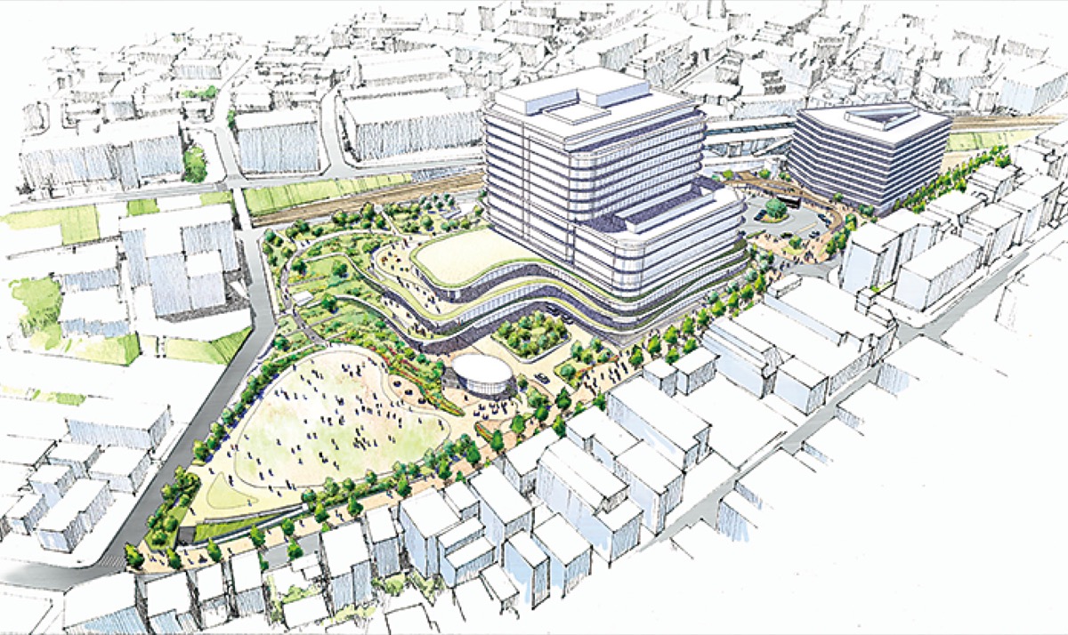 北東側の鳥瞰イメージ