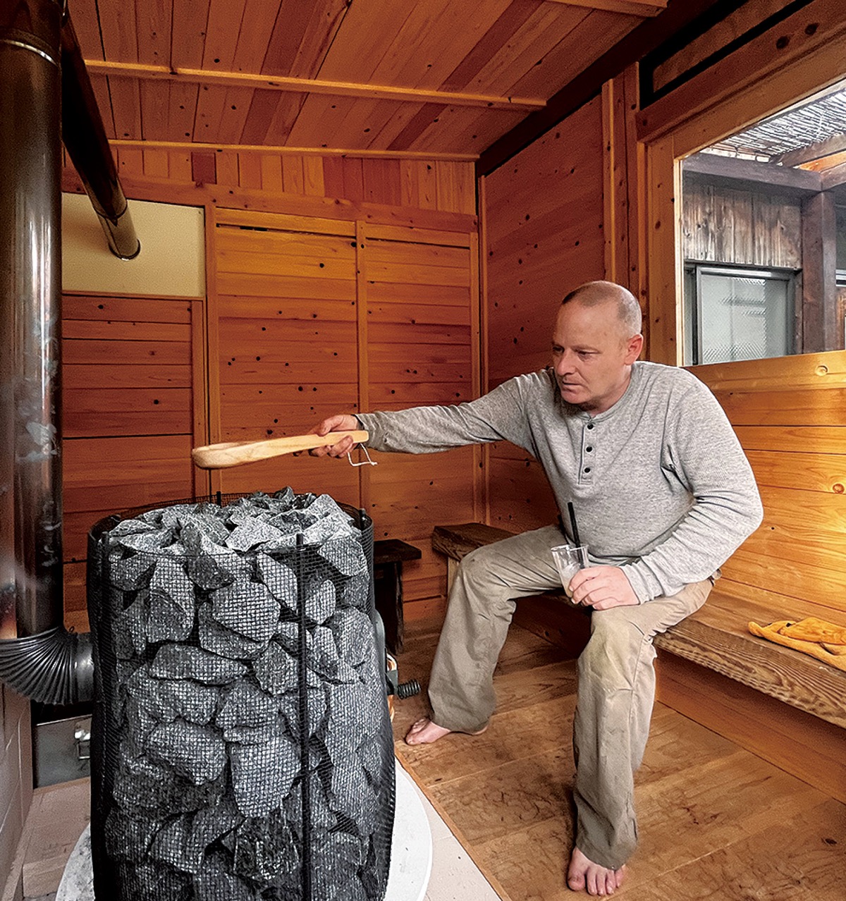 里の恵季に手製サウナ