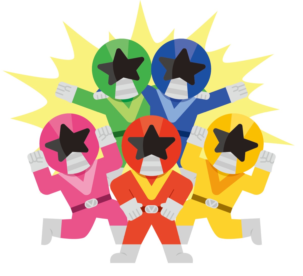 戦隊ヒーローが登場