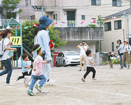 未就園児がかけっこ