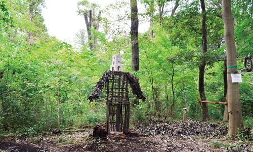 森の中で出合った石黒和夫さんの作品
