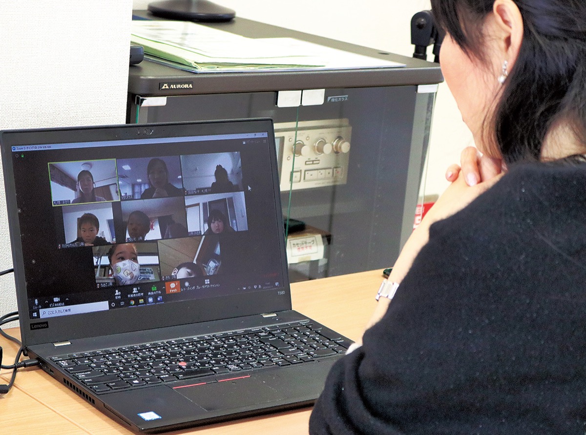 オンラインで児童ら交流