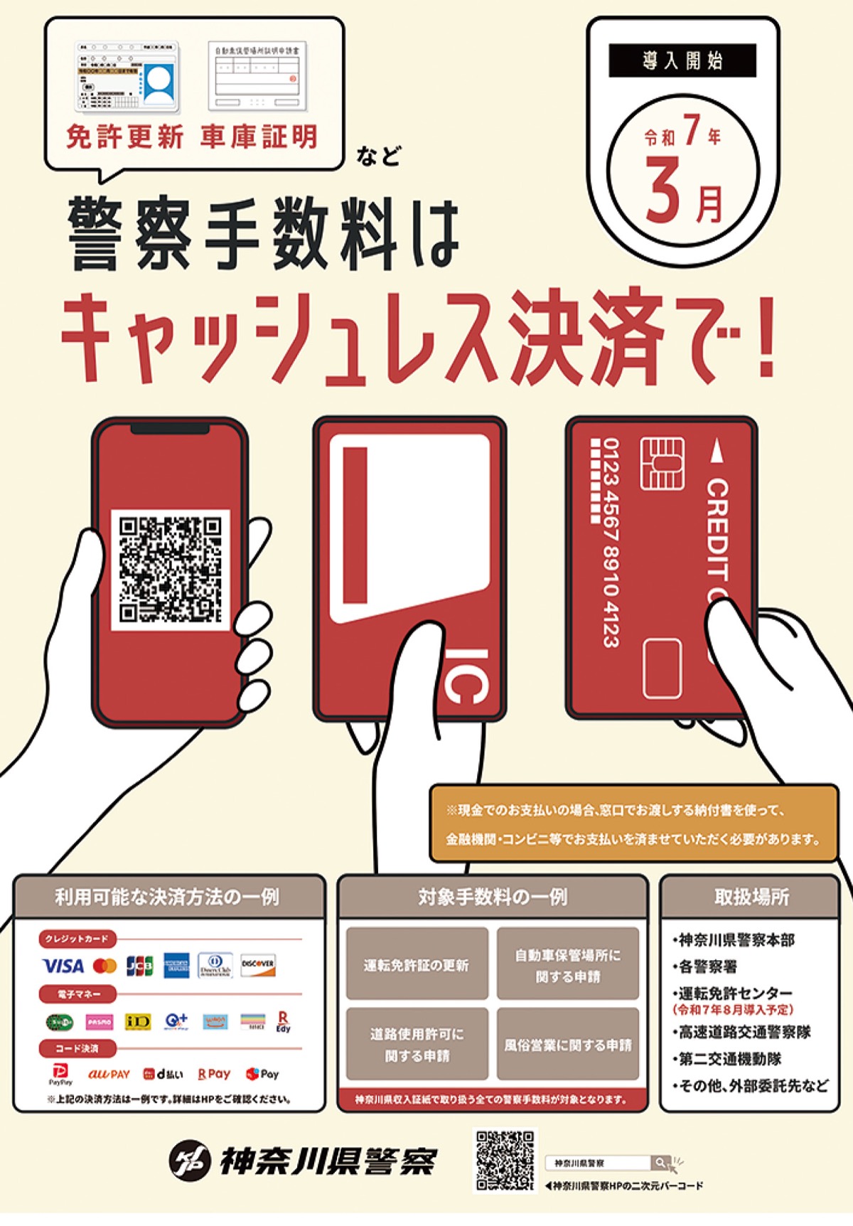 3月からキャッシュレス化