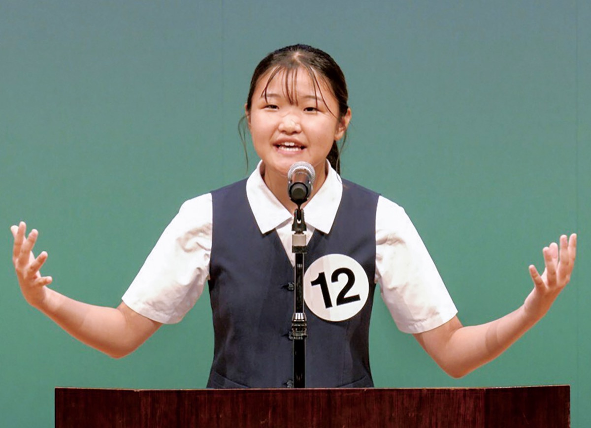 迫真のスピーチで市長賞