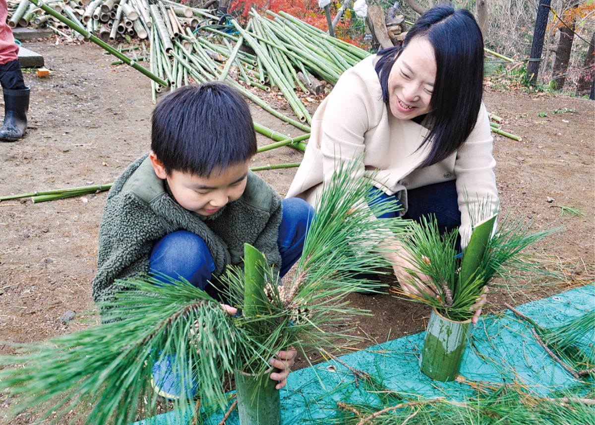願い込め、正月飾り制作
