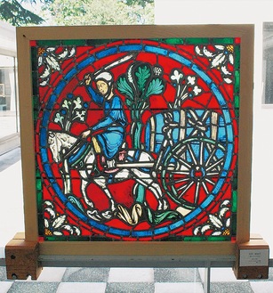シャルトル大聖堂（フランス）のステンドグラスを模写した生徒作品