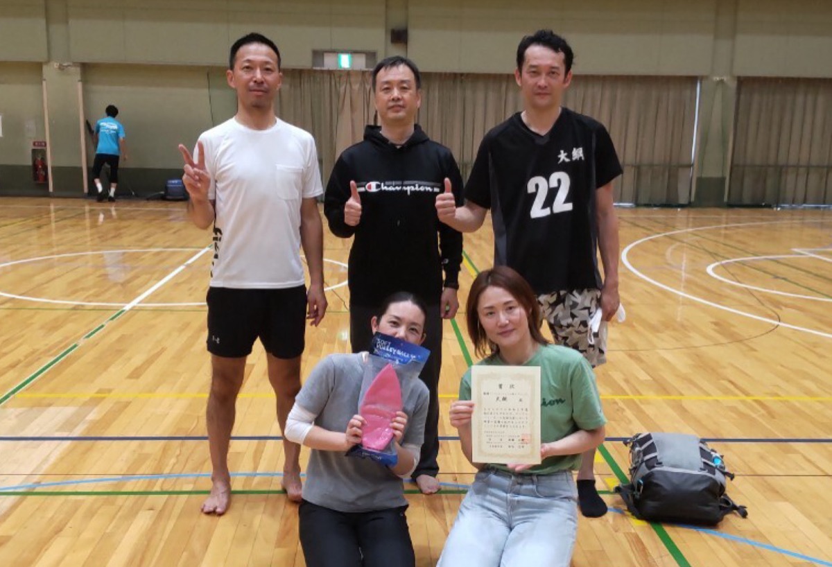 ミドルチャレンジAブロックの優勝チーム大綱＝提供写真