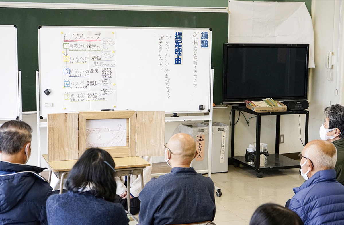 児童が制作した紙芝居の発表