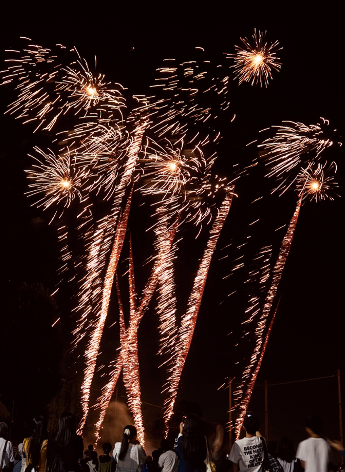 秋の夜空に花火250発