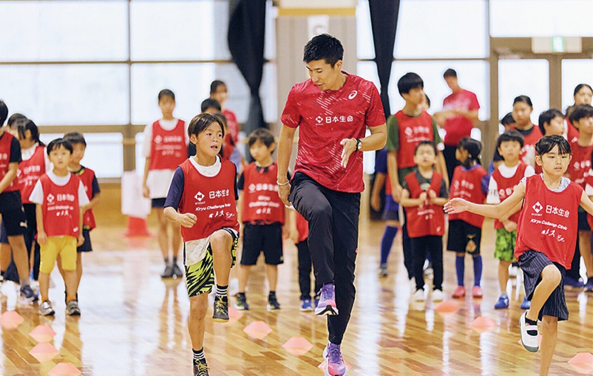 桐生選手のかけっこ教室