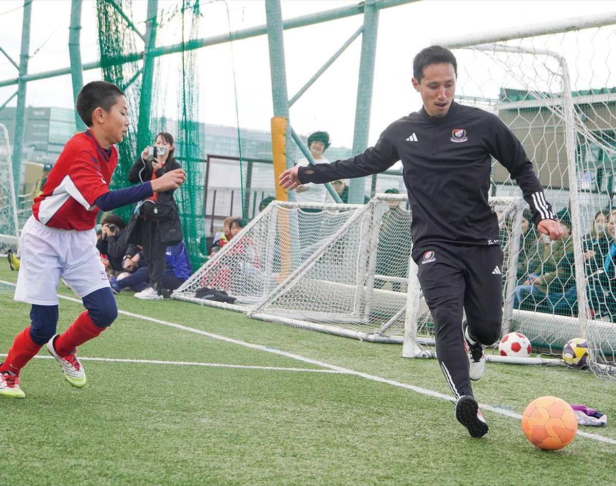 子どもたちと息を切らす